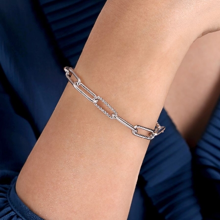Sterling Silver Gabriel 7inch Bujukan Link Bracelet  #TB4652SVJJJ  (S2251782)
