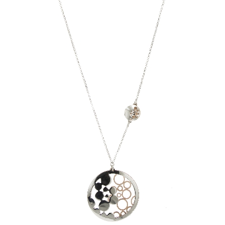 Sterling Silver and Rose Gold Plated 16-17inch Bubbles Galore Necklace #NE870