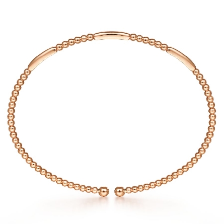 14K Rose Gold Bujukan Cuff Bracelet Size 6.25 #BG4419-62K4JJJ (S1569206)