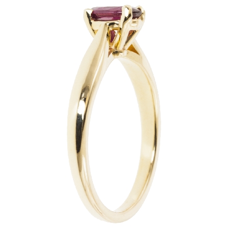 14K Yellow Gold Solitaire Ring w/Ruby=.56ct Size 6.75 #24016L