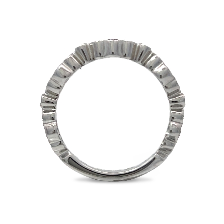 18K White Gold Milgrain Bezel Band w/Rubies=.45ctw and Diams=.17ctw SI H-I Size6.5 #RG24314 112212