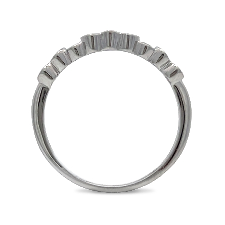 14K White Gold Cluster Bezel Ring w/Rubies=.31ctw and Diams=.07ctw SI H-I Size6.25 #RG26946 121656