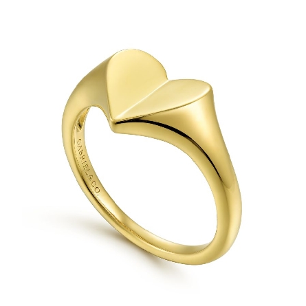 14K Yellow Gold Folded Heart Ring Size 6.5 #LR52138Y4JJJ (S1567172)