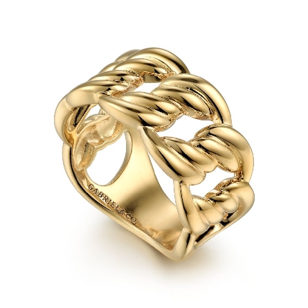 14K Yellow Gold Large Link Ring Size 6.5 #LR52144Y4JJJ (S1204078)