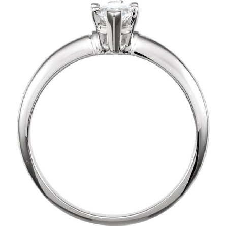 14K White Gold 15x7mm 6Prong Marquise Solitaire Semi Mounting Size 7 #140450:10573:P