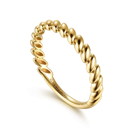 14K Yellow Gold Gabriel Twist Stackable Band Size 6.5 #LR53065Y4JJJ (S2285798)