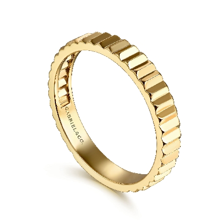 14K Yellow Gold Gabriel Contemporary Diamond Cut Stackable Ring Size6.5 #LR52664Y4JJJ (S1932246)