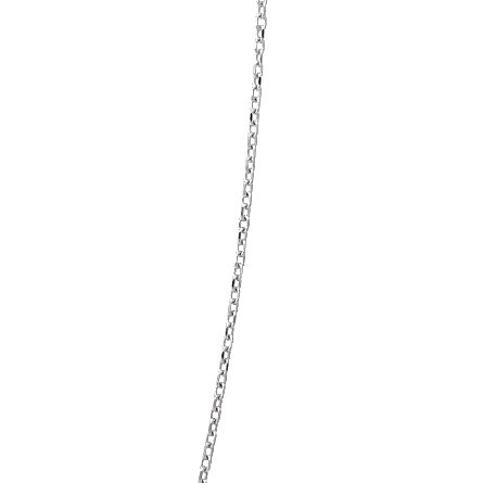 14K White Gold Adjustable 16-18inch 4Prong Slide Necklace w/1 Garnet=.36ct #88436