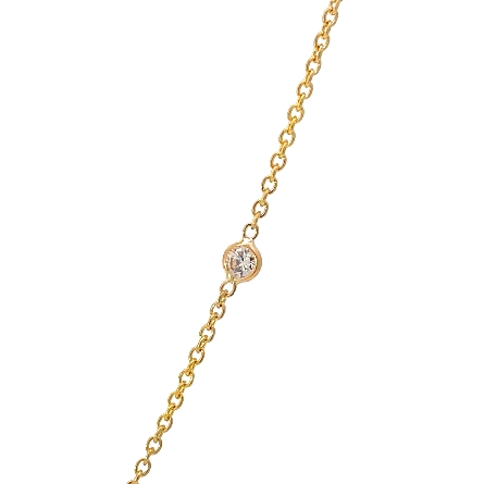 14K Yellow Gold Adjustable 16-18inch By the Yard Necklace w/1 Opal=1.96ct and 10Diams=.65ctw SI H-I 
