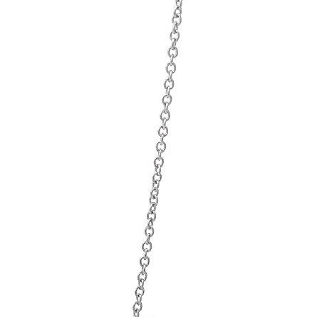 14K White Gold 18inch East-West Bezel Necklace w/Blue Zircon=1.28ct and 2Diams=.13ctw SI H-I #87452