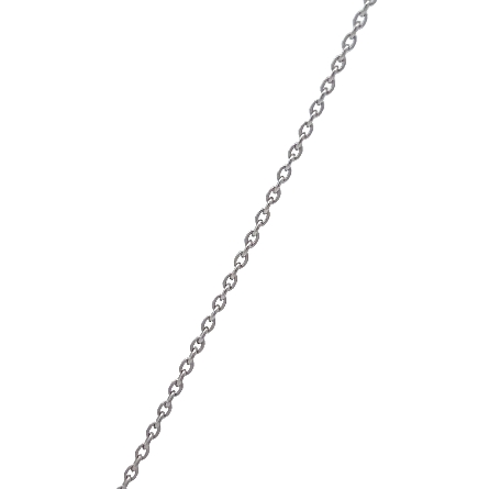 14K White Gold Adjustable 16-18inch Clover Necklace w/Black Onyx=2.82ct #PN234X