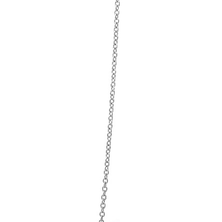 14K White Gold 16inch East-West Bezel Necklace w/Pink Tourmaline=.77ct and 2Diams=.13ctw SI H-I #87452