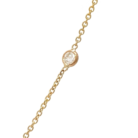 14K Yellow Gold Adjustable 16-18inch By The Yard Necklace w/1 Marquise Emerald=3.17ct and Diams=1.14ctw SI H-I 