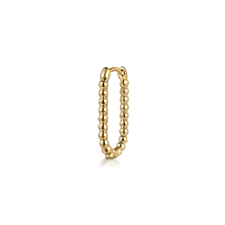 14K Yellow Gold Gabriel Bujukan Classic Elongated Oval Hoop Earrings (S303962)