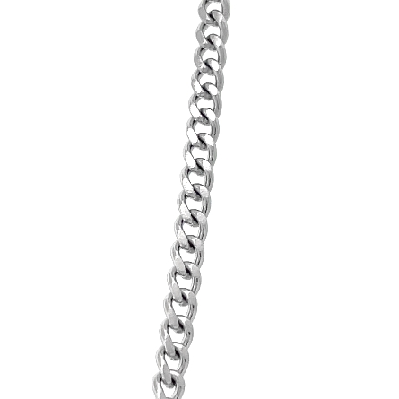 Sterling Silver Beveled Edge Crucifix Pendant on 24inch Stainless Steel Chain #MC270