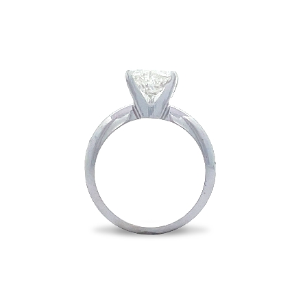 14K White Gold Estate Solitaire Engagement Ring w/1 Heart Diamond=1.56ct SI2-I1 I-J Size 6.5 