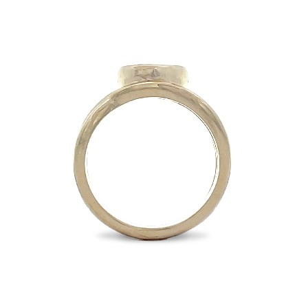 14K Yellow Gold Estate 3Row Crossover Fashion Bezel Ring w/1 Pear Diam=.96ct I1 K Size6.75 
