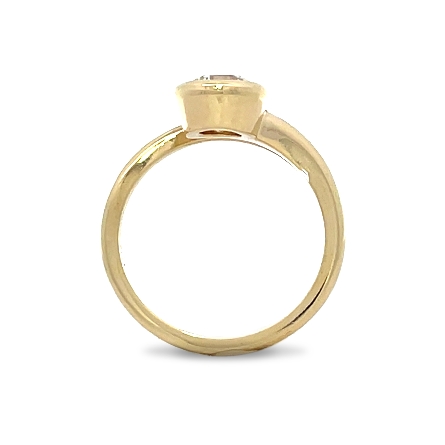 14K Yellow Gold Estate Wrap Around Bezel Ring w/1 Diam=.77ct VVS2 H Size7