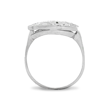 Platinum Estate Horseshoe Ring w/Diams=.50apx VS2-I1 H-I-J-K Size5.5 3.0dwt 