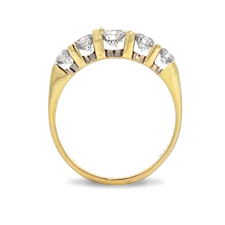 14K Yellow Gold Estate Vertical Channel Double Row Band w/Diams=2.00ctw SI H-I Size7 