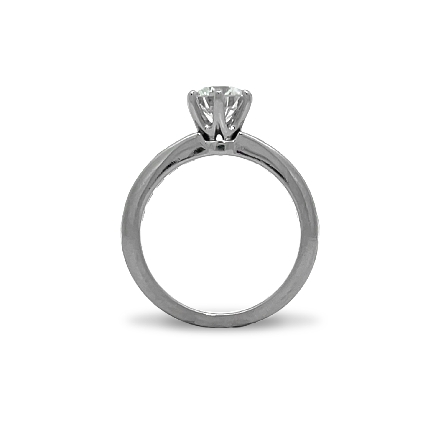 Platinum Estate Tiffany and Company Channel and 6Prong Set Engagement Ring w/Diams=.83ct VVS2 G and 10Diams=.35ctw VS G-H Size4.75 4.0dwt T&C#104230011