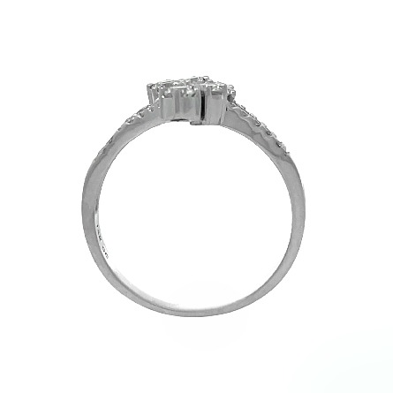 14K White Gold Estate Multi Row Bypass Ring w/49Diams=0.82apx VS-I1 H-I Size8.75 2.7dwt 