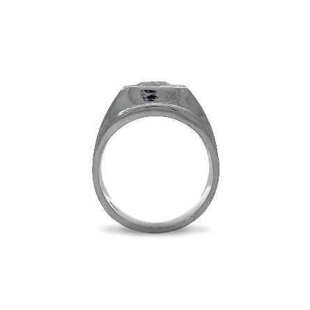 14K White Gold Estate Gents Satin Finish Solitaire Ring w/1Diams=1.40apx I1 J Size9.75 7.0dwt