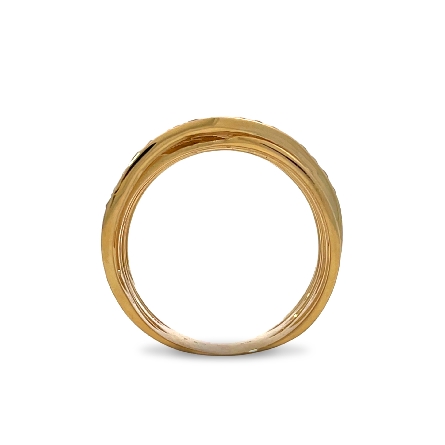 18K Yellow Gold Estate Wide 6Row Crossover Band w/57Diams=.57apx VS H-I Size7 4.9dwt 