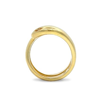 18K Yellow Gold Estate Snake Ring w/2Diams=0.01apx VS G-H Size5.75 5.6dwt