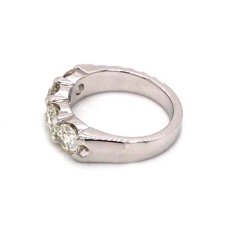 14K White Gold Estate Shared Prong Band w/4Diams=2.08ctw SI J-K Size 6.5 #ARPSOP