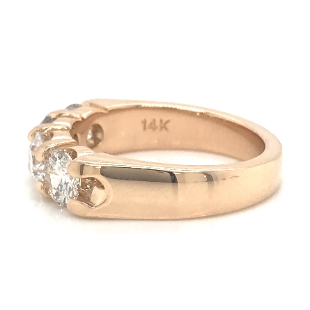 14K Yellow Gold Estate Shared Prong Band w/4Diams=1.75ctw SI2-I1 J-K Size 6.75 #ARPSOP