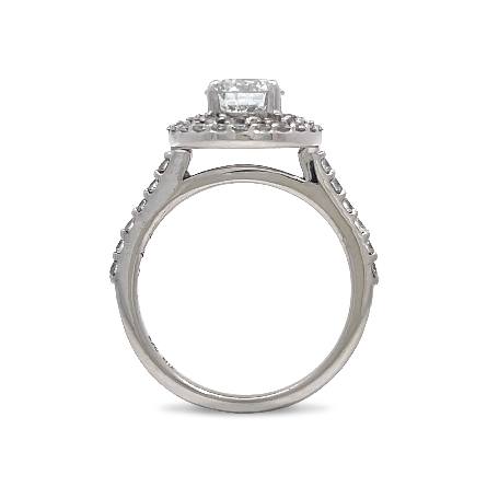 14K White Gold Estate Double Halo Engagement Ring w/1Diams=1.03ctw VS2 G and 12Diams=.25ctw and 38Diams=.38ctw SI H-I GIA 11528125 Size7 2.6dwt