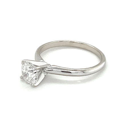 14K White Gold Estate Solitaire Engagement Ring 4Prong Head w/Diam=.98apx I2 G Size 7 2.0dwt