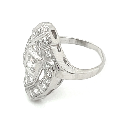 Platinum Estate Antique Filigree Ring w/Diams=.55apx VS-SI G-H Size2.75 3.2dwt