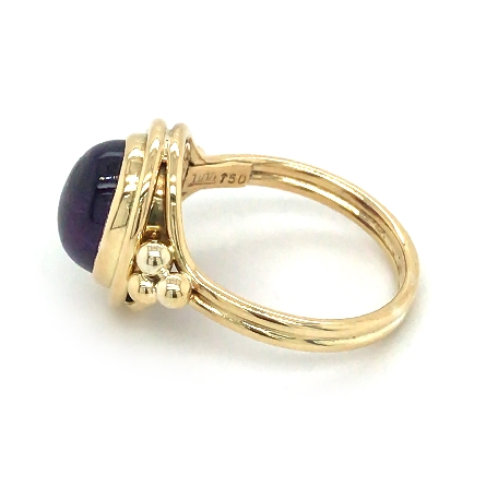 18K Yellow Gold Estate Amethyst Temple St. Clair Ring Size5.25 4.0dwt
