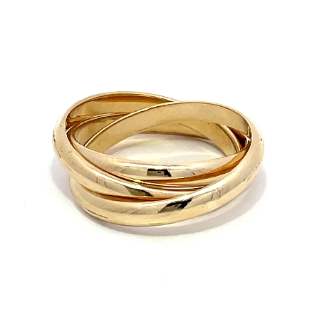 14K Yellow Gold Estate Plain Rolling Rings Band Size 8 5.0dwt