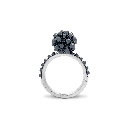 Sterling Silver Estate David Yurman Hematite Cable Osetra   Berries   Ring Size6 2.8dwt 