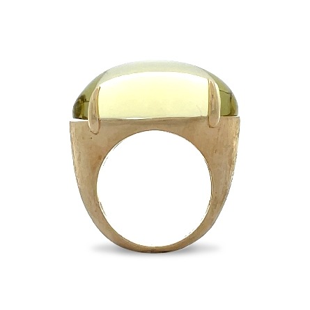 18K Yellow Gold Estate Marco Bicego Lemon Citrine Quartz Cabachon Matte Ring Size7.25 10.9dwt