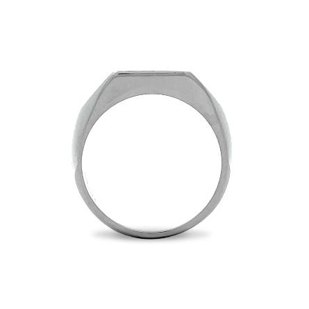 Stainless Steel and 14K Yellow Gold Estate Mens Square Diagonal Design Matte and Polished Ring Size10