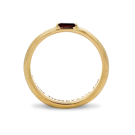 18K Yellow Gold Estate Tiffany and Co Vertical Channel Set Ruby Concave Band Size7 3.6dwt