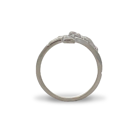 14K White Gold Estate Crucifix Ring Size3.75 1.6dwt 