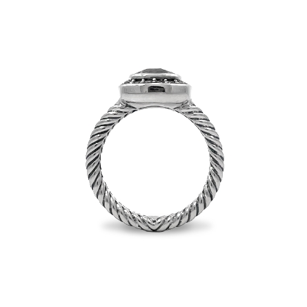 Sterling Silver Estate David Yurman Morganite Petite Albion Ring w/Diams=.16apx SI HI Size6.25 3.7dwt