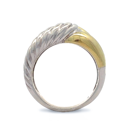 Sterling Silver and 14K Yellow Gold Estate David Yurman Labyrinth Ring Size7.25 6.3dwt