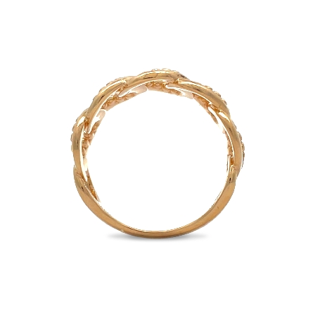 14K Yellow Gold Estate Gabriel&Co Bujukan Interlocking Link Ring Size9 4.9dwt (S1411765) #LR52145Y4JJJ