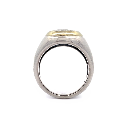 Sterling Silver and 14K Yellow Gold Estate David Yurman Classic Cable Signet Ring Size9.5 12.6dwt
