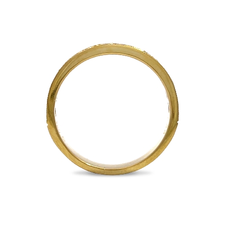 18K Yellow Gold Estate Yellow Sapphire=.38ctw 4Prong Milgrain Band Size5.25 1.7dwt