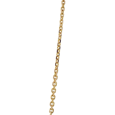 14K Yellow Gold Estate Open Circle Pendant w/Diams=.68apx SI2-I1 H-I on 16inch Cable Chain 3.7dwt