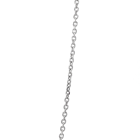 14K White Gold Estate 4Prong Solitaire Necklace 16inch w/Diams=.45apx SI1 J 1.7dwt 