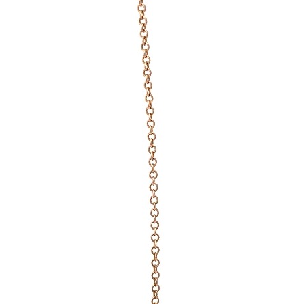 14K Rose Gold Estate 16-18inch Curved Bar Necklace w/Diams=.13apx SI I-J 1.2dwt
