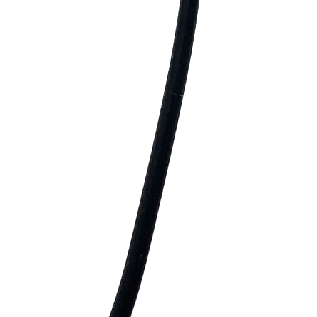 18K White Gold Estate Pave Slide On 16inch Rubber Cord Necklace w/Diams=.10apx SI H-I 2.3dwt 